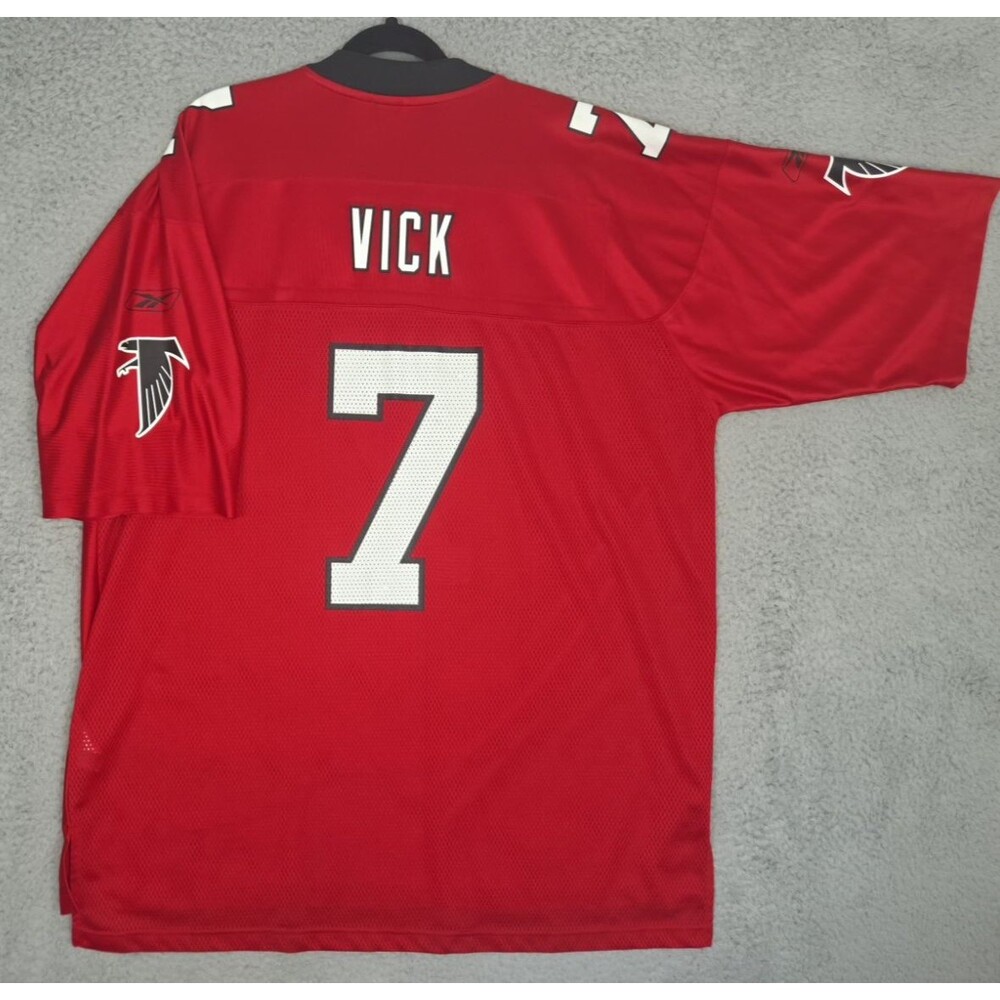 Vintage Reebok Jersey Michael Vick #7 Atlanta Falcons Mens 2XL 54 Tall Red Y2K